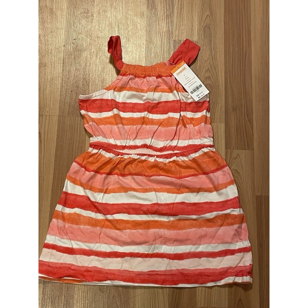 Gymboree Summer Vacation Stripes SunDress Size 5 Orange Pink Coral NWT